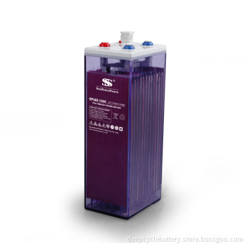 Opzs Lead Acid Flooded Battery Solar Battery 2V 1200ah, Deep Cycle Tubular Batteries